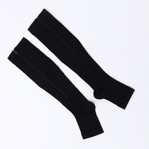 Compression Stockings Zipper Open Toe 20-30mmHg