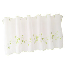 Embroidered kitchen window tiers eyelet valance 30x120cm