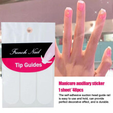 French Manicure Nail Tips Guide Stickers 48 pcs