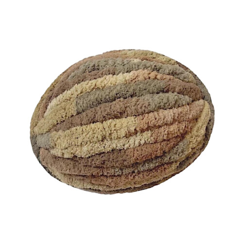 Polyester wool blend chunky yarn brown khaki 100g