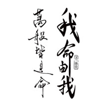 RUOYING temporary tattoo sticker Chinese character phrase