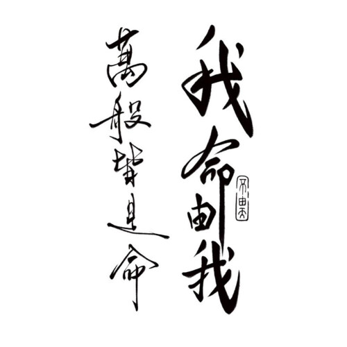 RUOYING temporary tattoo sticker Chinese character phrase