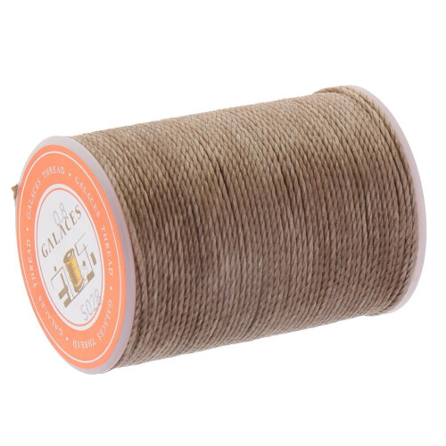 Polyester leather sewing thread cord 0.8mm 55m coffee