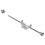 Barra per piercing a farfalla in acciaio inossidabile 16G 5