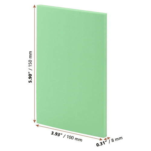 Grüne Gummischnitzblöcke, 6 x 4 Zoll, 6 Stück 1