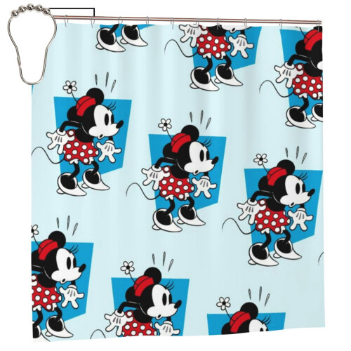 Mickey Mouse shower curtain waterproof polyester one size