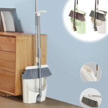 RFUGUG Home Sweep Soft Bristle Broom and Dustpan Set