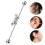 Barra per piercing a farfalla in acciaio inossidabile 16G 6