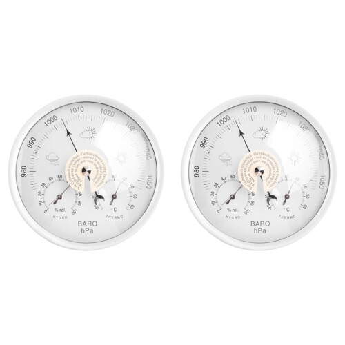 Digital Indoor Hygrometer Thermometer Barometer 132mm White