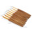 Agulha de crochê de bambu dourada 3,5–6 mm 13,5 cm 8