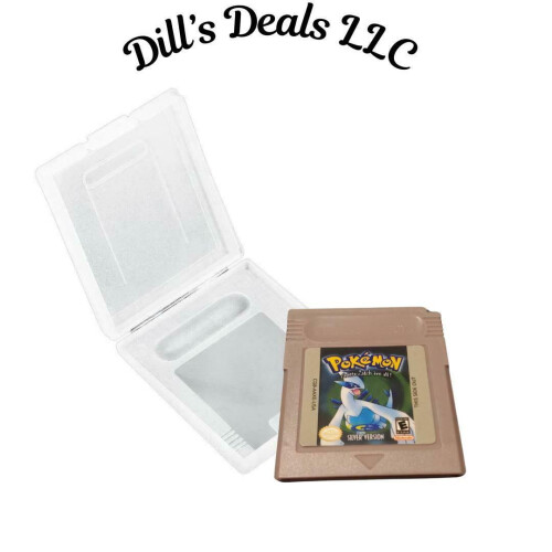 Pokemon Silver Version GBC pentru Nintendo Gameboy Color & Clear Protective Case