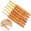 Agulha de crochê de bambu dourada 3,5–6 mm 13,5 cm 5