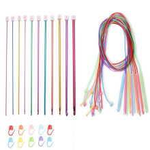 Tunisian Crochet Hooks Set Aluminum 2-8 mm and Plastic