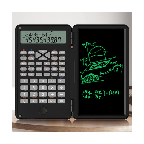 Calculadora científica com visor LCD de 12 dígitos e cor branca. 2