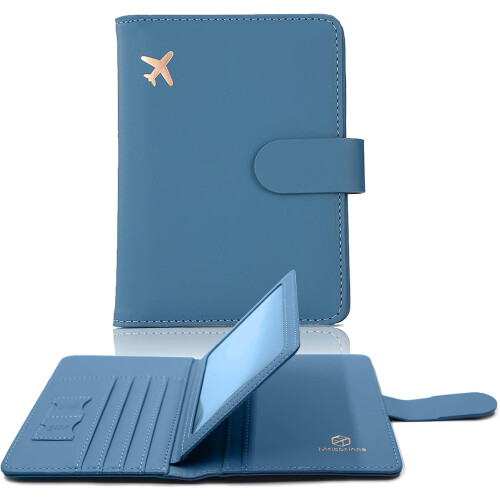 Passport Holder with Card Slots Moss Green