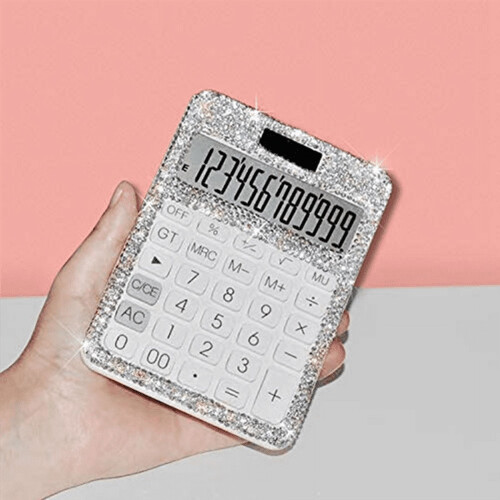 Calculadora com decoração em strass e visor LCD. 2