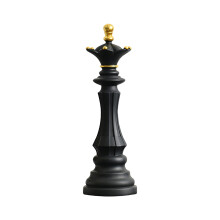 Chess King Queen Knight Statue Decoration Set