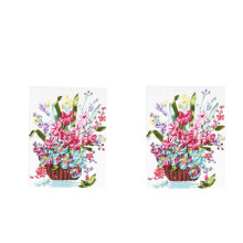 Ribbon Embroidery Flower Bouquet DIY Kit 2 Sets