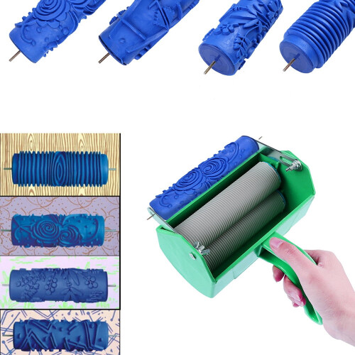 Woodworking Grain Printing Roller Blue