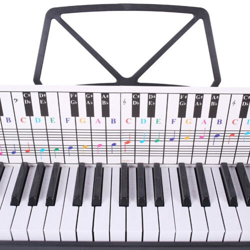 Pianonotentabel voor beginners: 54 61 76 88 toetsen 1