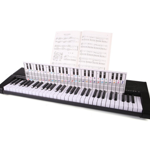 Pianonotentabel voor beginners: 54 61 76 88 toetsen 2