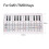 Pianonotentabel voor beginners: 54 61 76 88 toetsen 5