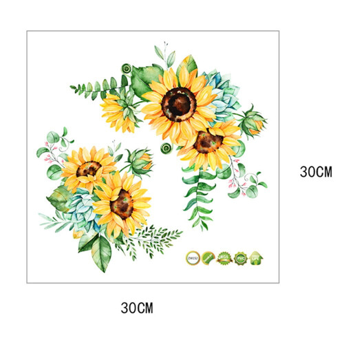 Sunflower wall sticker waterproof kitchen decor