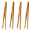 Bamboo Toaster Tongs Reusable 4-Piece 1