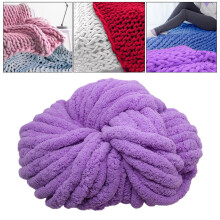 Light Violet Chunky Chenille Yarn Acrylic 7 Jumbo