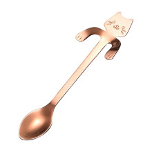 Stainless Steel Cat Spoon Gold Plated 304 1pc