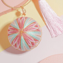 Embroidery Ball Gift Bag for Women Handmade Craft