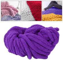 Tachiuwa Chunky Chenille Yarn Acrylic Violet 7 Jumbo