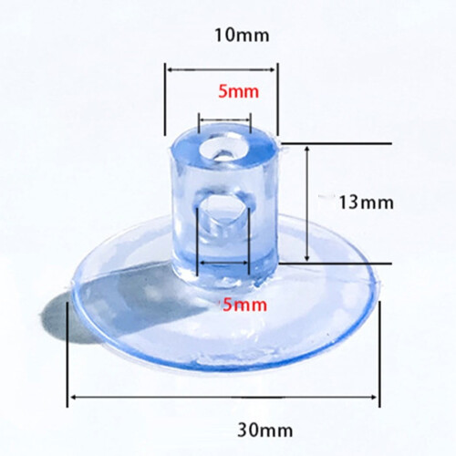 30mm dual hang suction cups with side pilot hole