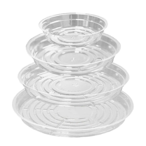 Clear Plastic Plant Saucers 20 pcs
