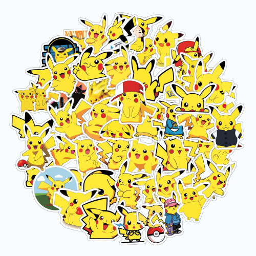Pokemon vinyl stickers waterproof 50 pcs