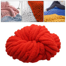 Chenille Yarn Acrylic Bulky 7 Jumbo Red