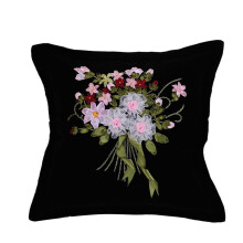 Embroidery Starter Kit Flower Ribbon Pillow Case 17.7x17.7