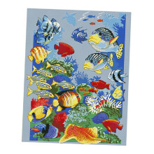 Embroidery Stitch Set Tropical Fish Pattern 11CT Fabric