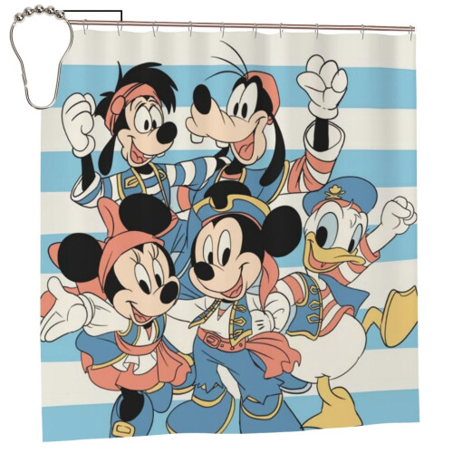Mickey Mouse shower curtain waterproof polyester one size