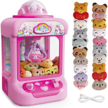 Mini unicorn claw machine for kids with 20 plush toys