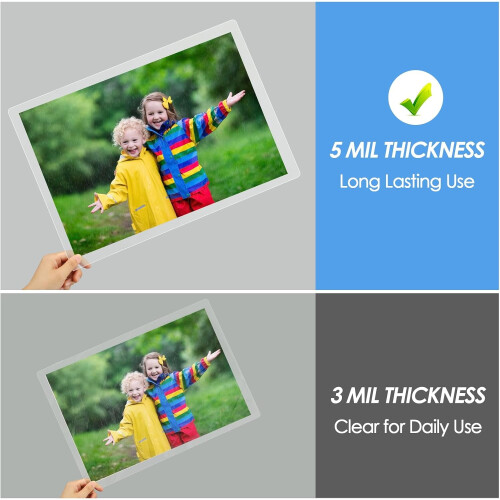 Folhas de laminação transparentes de 8,5 x 11 polegadas, 5 mil (pacote com 200 unidades) 1