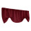 Burgundy window tier valance 1 panel height adjustable 1