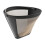 Reusable cone-shaped coffee filter mesh basket golden 6