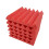 Akustiska skumplattor antracitgrå röda 12-pack 30x30x5 cm 2