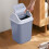 Bathroom Trash Can with Flip Lid, Plastic, 1 Piece 1