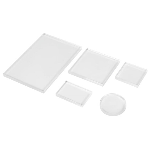 Clear Acrylic Stamp Block Set 5 Pieces