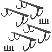 Mug Hooks Under Cabinet Black 3-Set