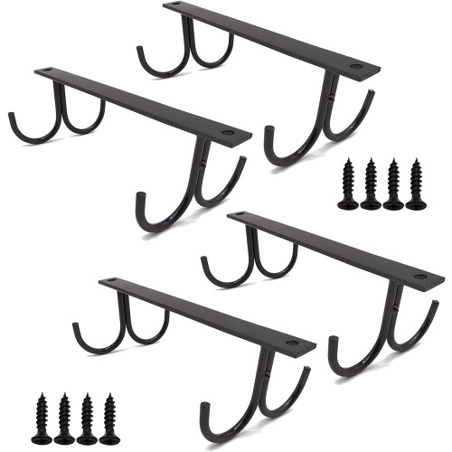 Mug Hooks Under Cabinet Black 3-Set