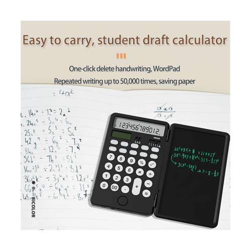 Calculadora de mesa de escritório com 12 dígitos e escrita apagável. 2