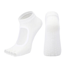 Women's backless five-toe yoga socks cotton non-slip 1 pair
